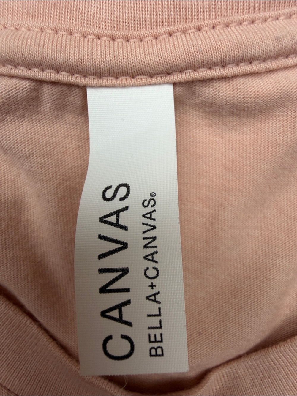Bella Canvas Peach Short Sleeve Tee with Multicolor 'VOTE' Graphic - Picture 5 of 7